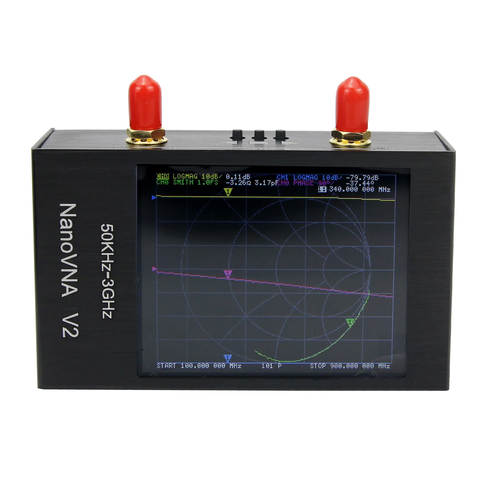

NanoVNA V2 50KHz-3GHz Vector Network Analyzer Antenna Analyzer with Metal Shell For Shortwave HF VHF UHF