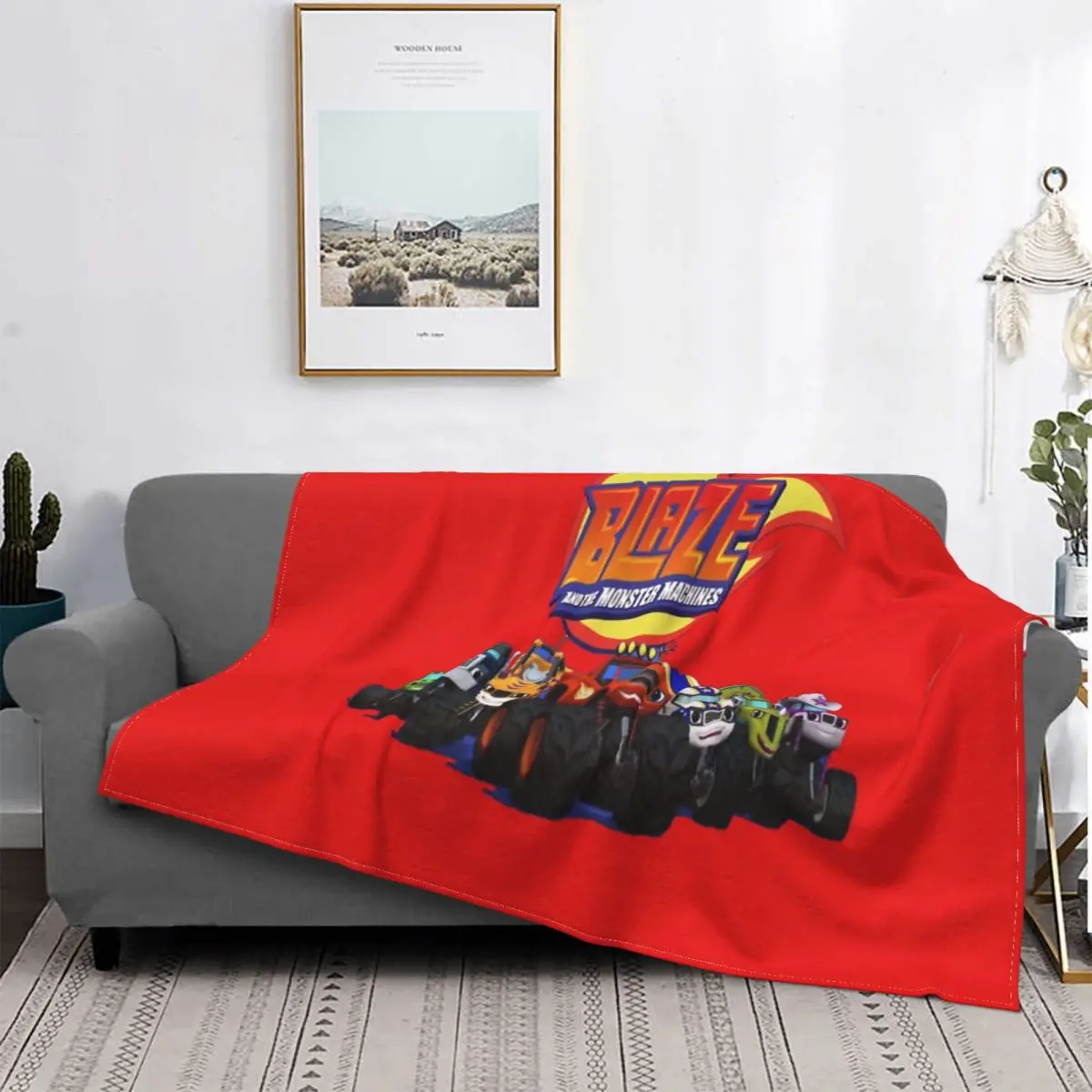 

Manta Blaze And The Monster Machines, colcha a cuadros para cama, sofá, manta de felpa de Anime, Sudadera con capucha, fundas de