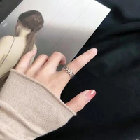 personality retro creative hollow wide face ring simple opening trend fashion tail ring female