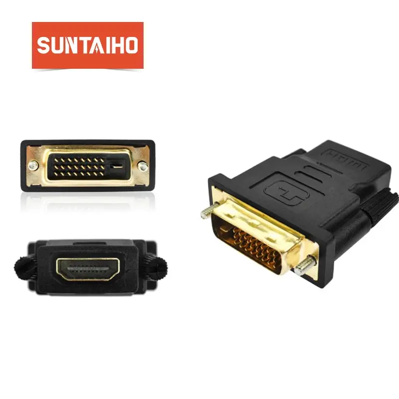 Suntaiho DVI 24 + 1 к HDMI адаптер позолоченный штекер Женский конвертер 1080P для ПК PS3