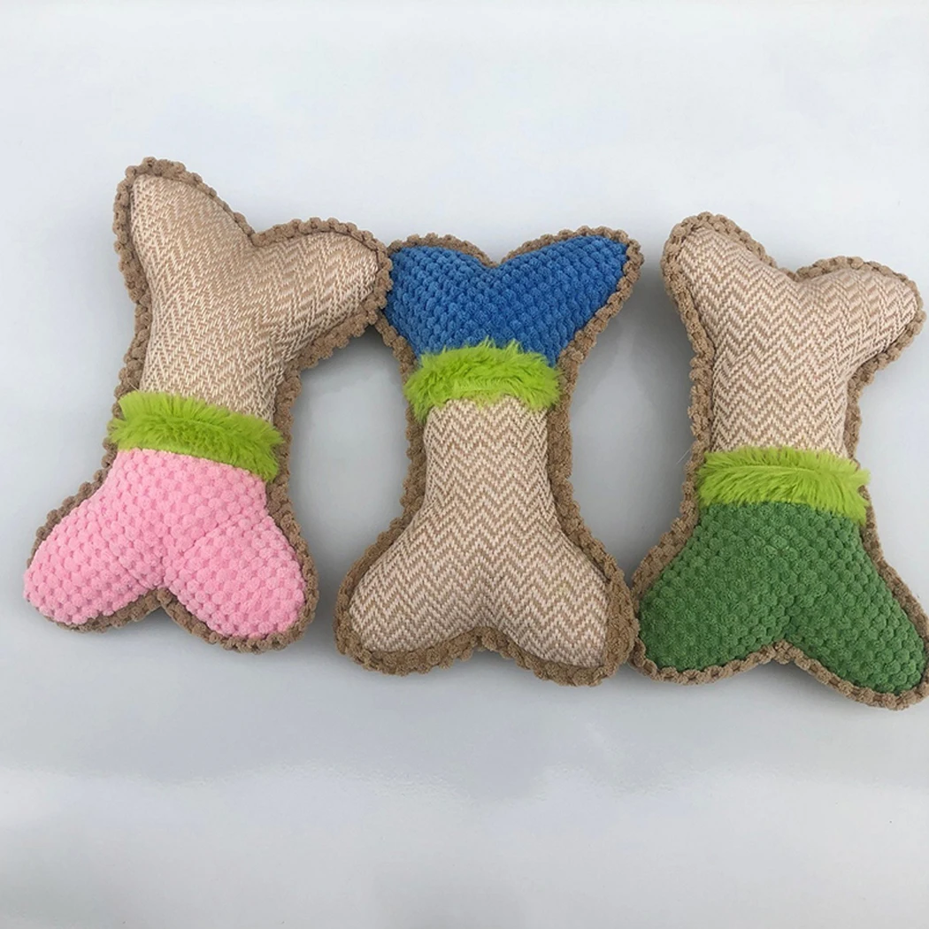 

Bone Dog Toy Bone Dog Squeak Pet Bite Toy for Small Dogs Plush Chew Puppy Toy Dog Stuff Dogs Toy Pet Supplies