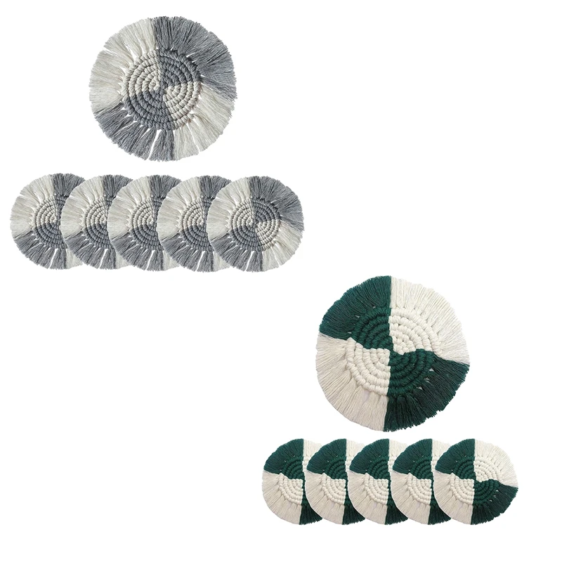 

6 Pack Coaster for Drinks,Boho Macrame Coasters with Tassel,Handmade Woven,for Home,Coffee Table,Table Decor,Gift