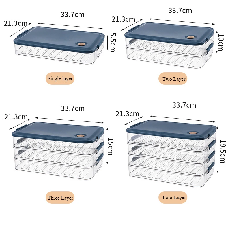 

Kitchen Refrigerator Storage Box Eggs Vegetables Holder Food Storage Container Case Neat Space Saving Box Food Organizer