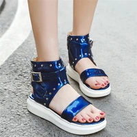 fashion sneakers women platform wedges gladiator sandals female open toe summer creepers high top oxfords casual shoes rivets