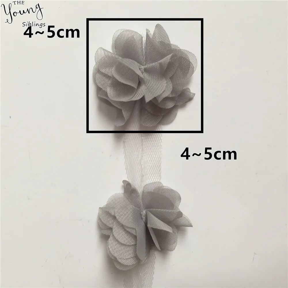 1 ярд разноцветные красивые шифоновые 3D кружевные цветы кружевная отделка ткань