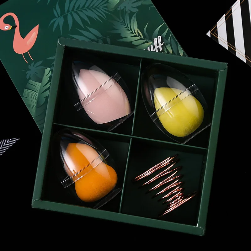 Профессиональная косметическая губка для макияжа подарочный набор с держателем