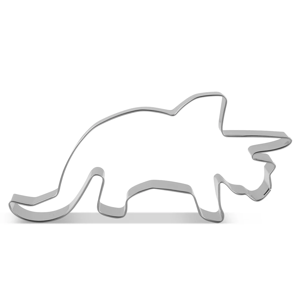 

LILIAO Dinosaur Triceratops Cookie Cutter - Stainless Steel Biscuit / Sandwich / Bread Mold Baking Tools Kitchen Accessories