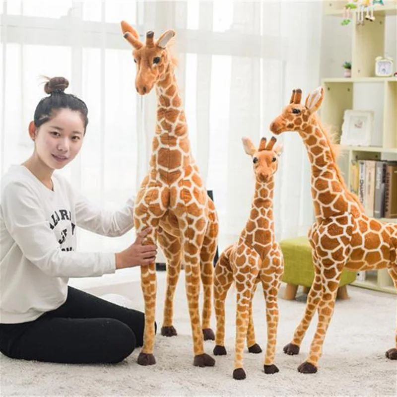 Имитация плюшевого жирафа гигантская набивная кукла плюшевые игрушки животные