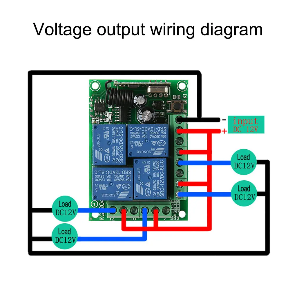 Универсальный беспроводной пульт дистанционного управления 433 МГц 12 В