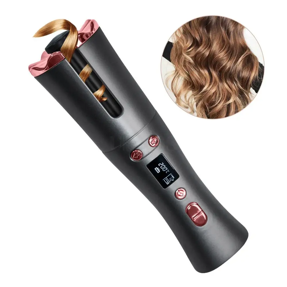 

Automatic Hair Crimper USB Cordless Hair Curler Curling Iron Wand Auto Ceramic Hair Waver Professional Hair Styling Tools 2021