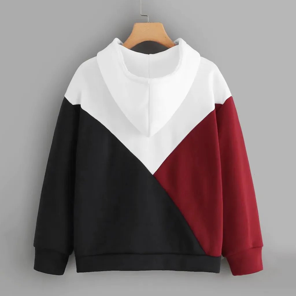 2020 шить толстовка пуловер Женская осенне зимняя с капюшоном в полоску со шнурком