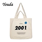 Youda оригинальная сумка большая емкость холщовая женская сумка модные стильные женские сумки на плечо Повседневная Портативная сумка для покупок
