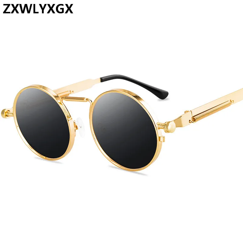 

Vintage Punk Style Sunglasses Men Retro Round Metal Frame Women Sun Glasses Fashion Eyewear Gafas sol mujer UV400