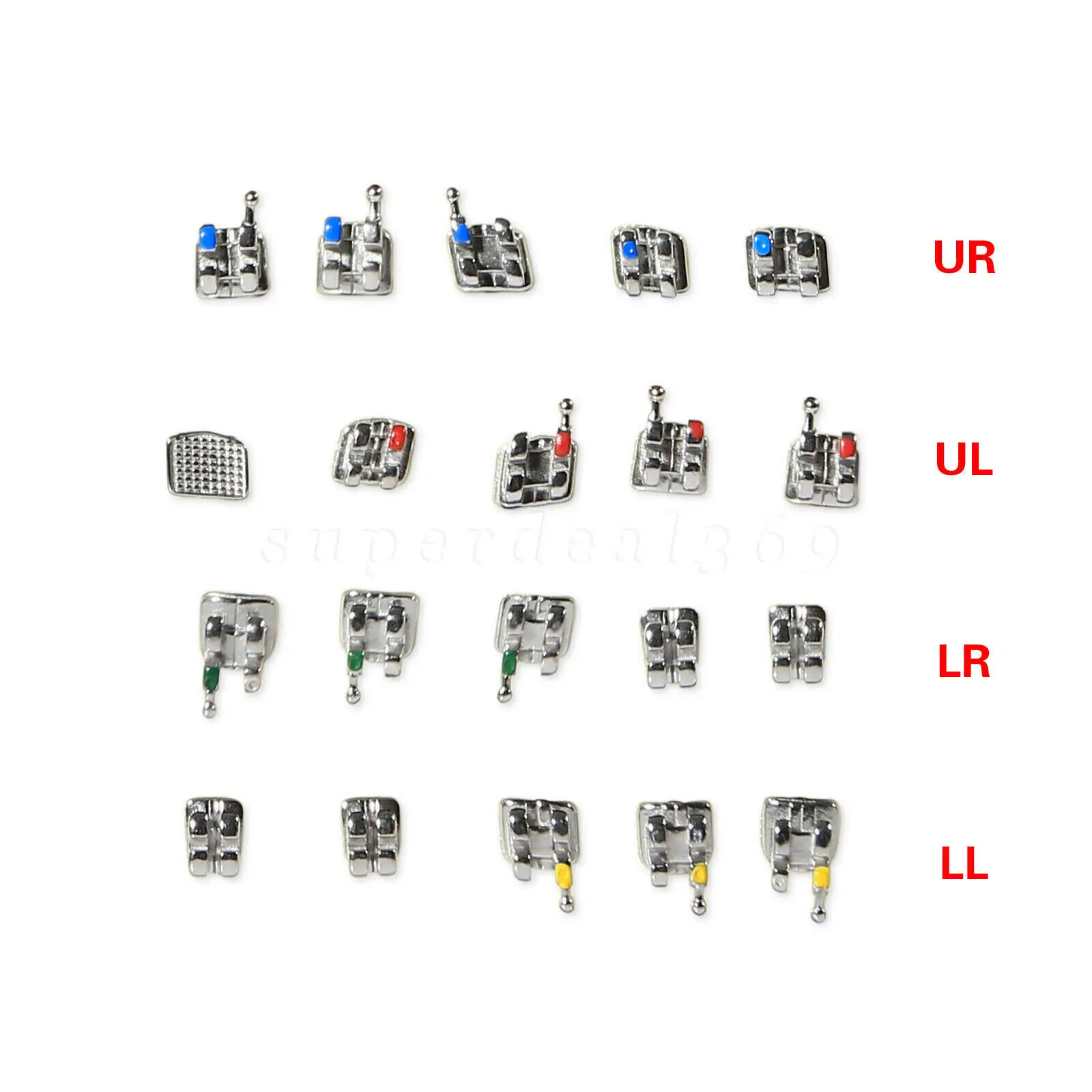 

10 Packs Dental Orthodontic Metal Braces Bracket Mini MBT 022 Slot 345 Hooks Orthodontic Dental Treatment