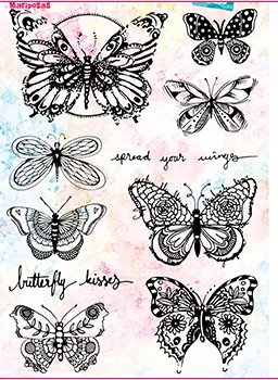 Бабочка/прозрачный силиконовый штамп/печать для DIY скрапбукинга/декоративный