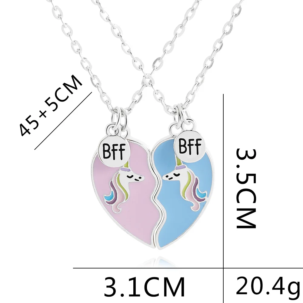 

Korean fashion unicorn necklace, best friend, good friend, student, cute decoration, female clavicle chain