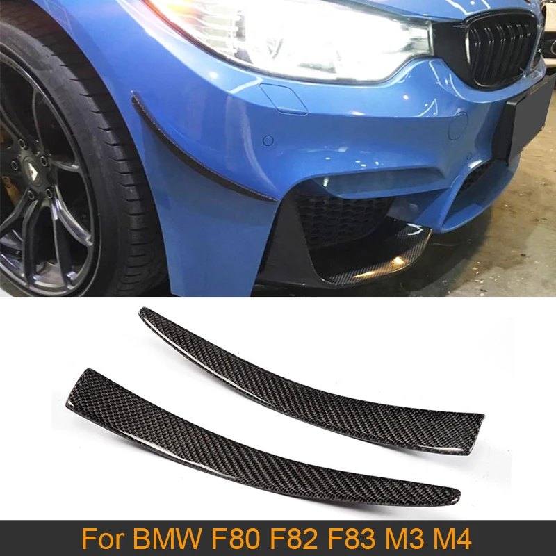 

Carbon Fiber Front Bumper Side Splitters for BMW F80 F82 F83 M3 M4 2014-2019 Car Front Side Canards Fins Splitters FRP