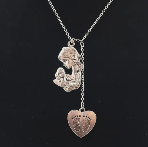 Винтажные ожерелья-подвески с подвесками в виде сердца для матери Дамский кулон