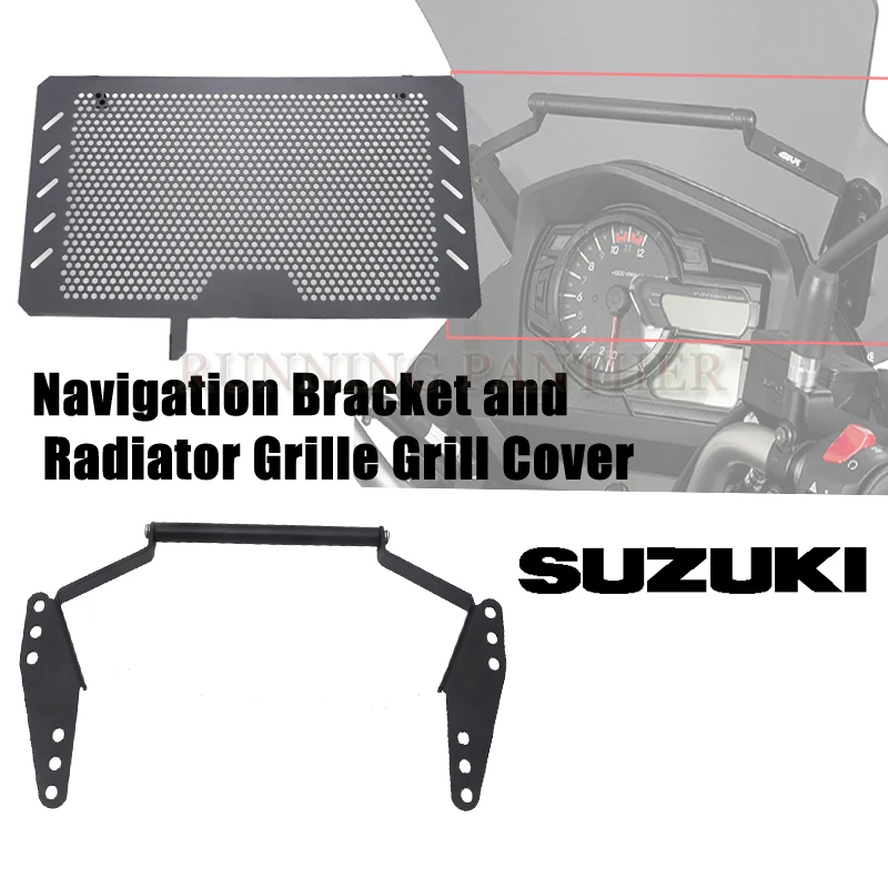 

Motorcycle Bezel Grille Guard Cover and Navigation Phone Mount Bracket for suzuki v-strom 650 vstrom 650 2017-2019