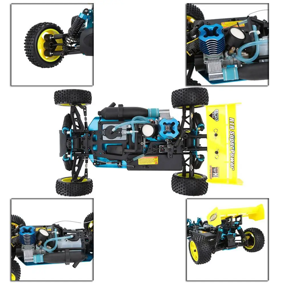 LeadingStar HSP Baja 1/10th весы нитро внедорожный Багги 4WD RC Hobby Cars 94166 с двигателем 18cxp 2 4G