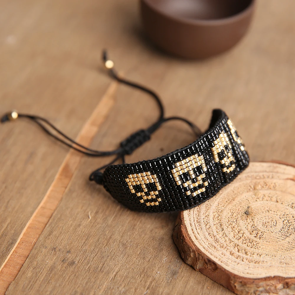 Браслет Rttooas с черепом Миюки Модные женские ювелирные изделия Insta крупные