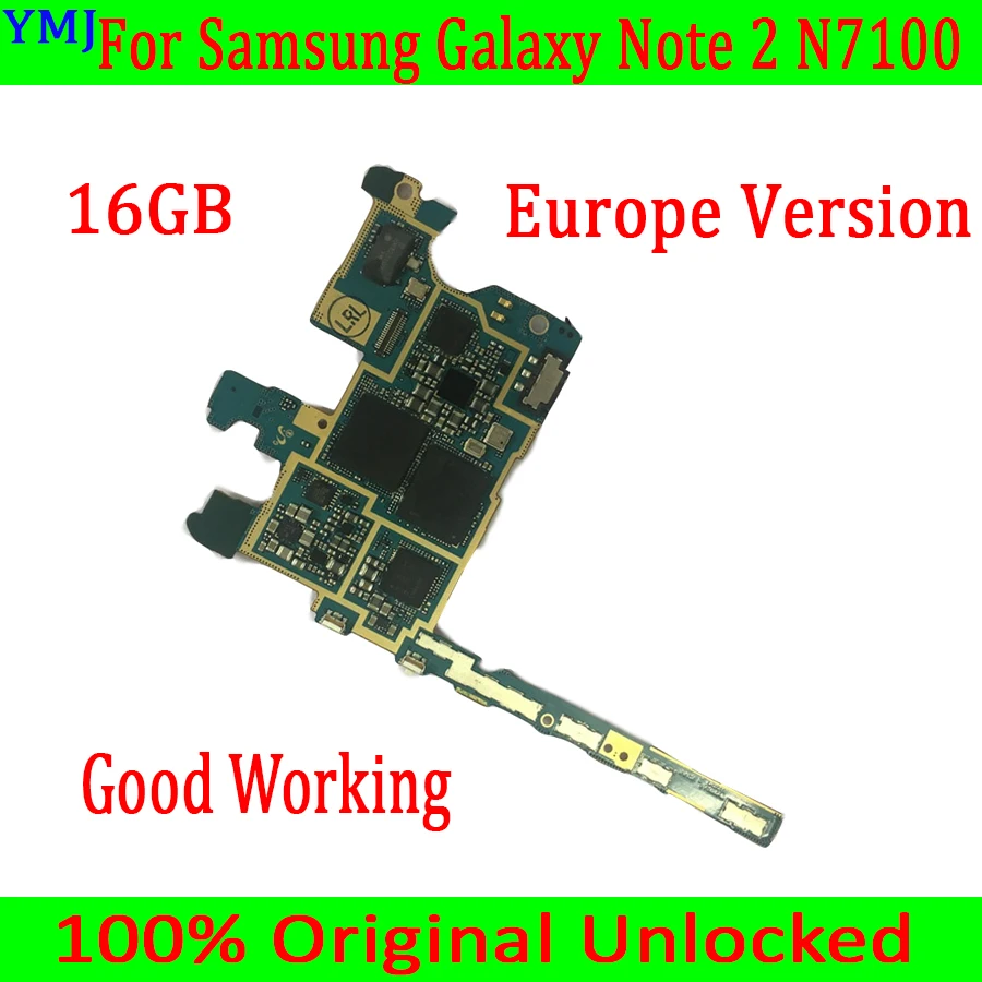 Европейская версия материнской платы для Samsung Galaxy Note 2 N7100 с системой Android 16 ГБ