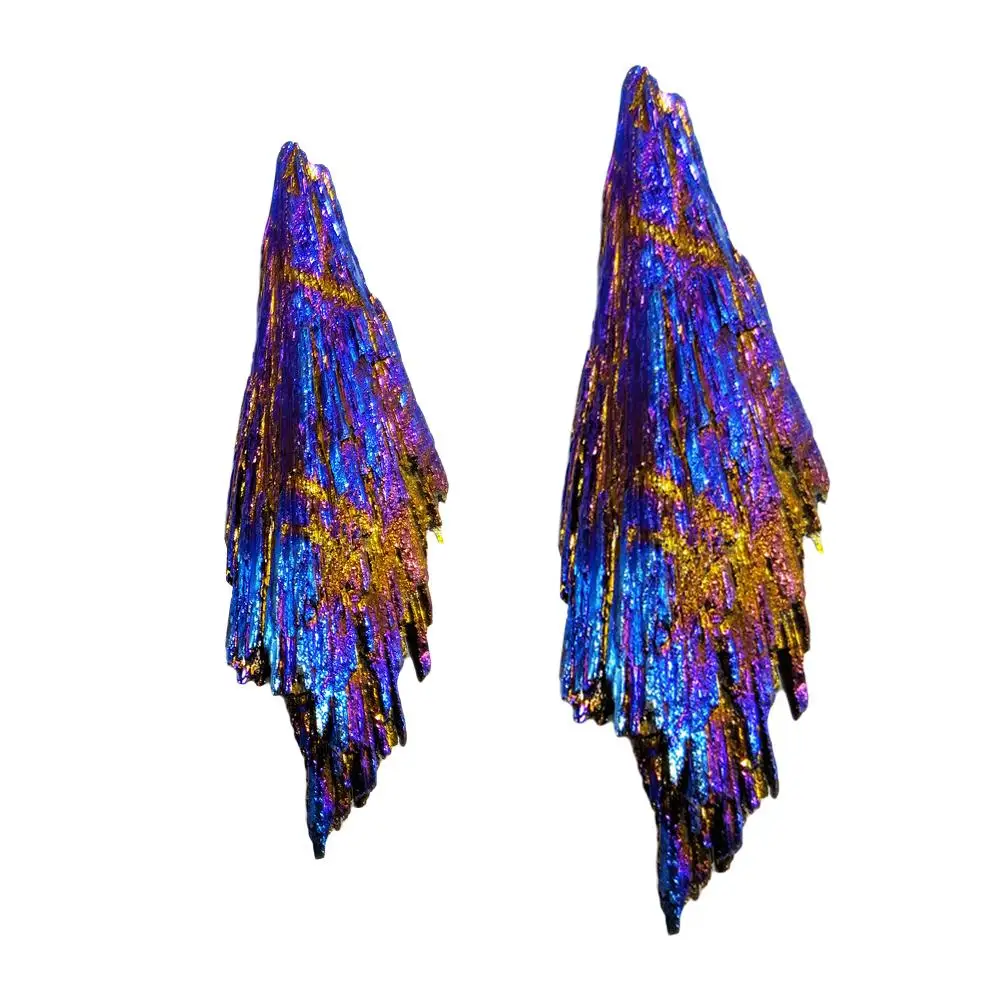 1 шт. натуральный кварцевый кристалл струйный камень Радужный титановый кластер