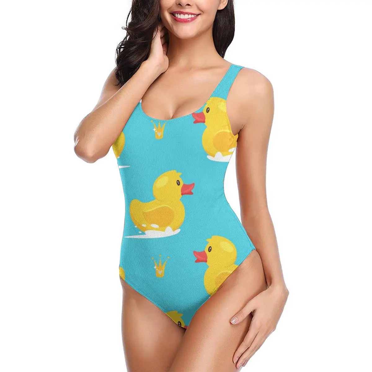 Женский слитный купальник с открытой спиной Желтый купальный костюм резиновой