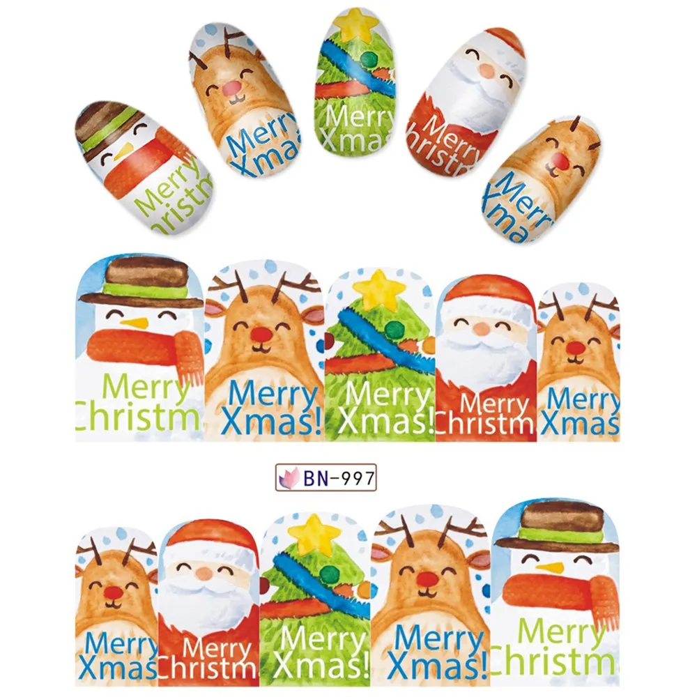 KADS 1 шт. наклейка для ногтей Рождественская серия Декорация Аксессуары