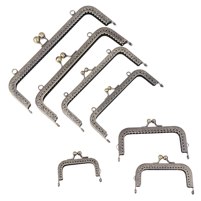 7Sizes Square Metal Frame Kiss Clasp Lock For Handle Bag Purse Accessories DIY | Багаж и сумки