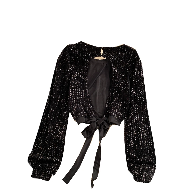 

Women's autumn design sense of celebrity temperament top