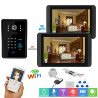 smartyiba video intercom doorphone 1 to 2 smart house door access with lock hd 1000tvl two monitors rfid card app remote control