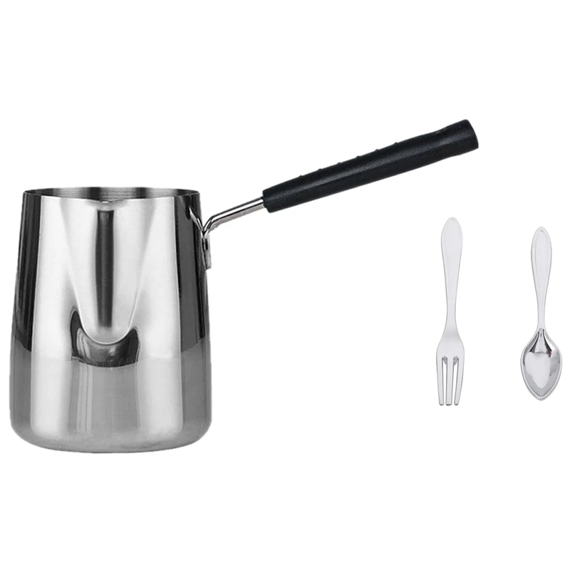 

3 Pcs Kitchen Cabinet Drawer Pull(Knife Fork Spoon) & 1 Pcs 1000Ml Stainless Steel Long Handle Coffee Ring Pitcher