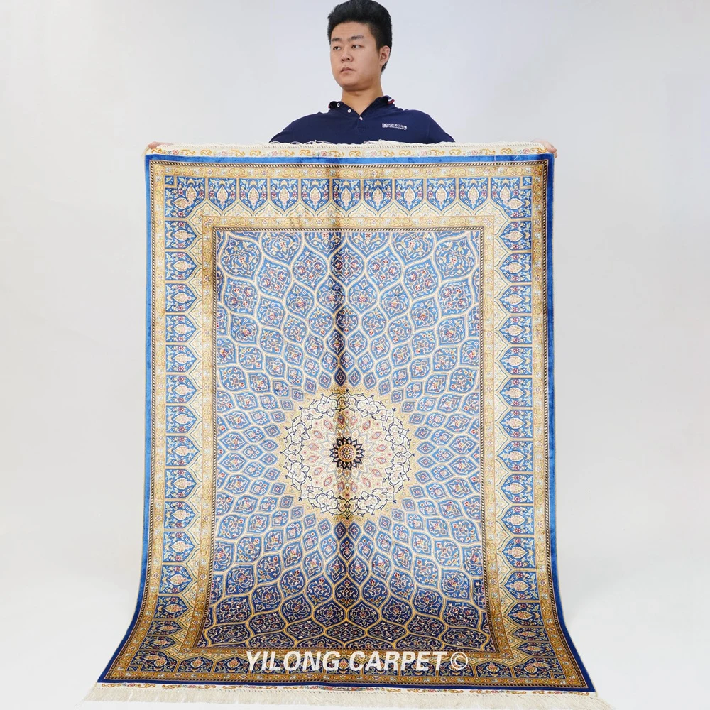 4'x6' Traditional Qum Carpet Vantage Antique Handmade Rugs For Sale (ZQG587A) | Дом и сад