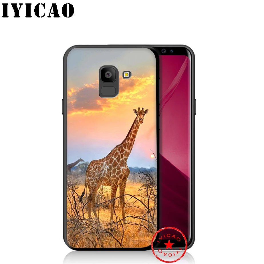 IYICAO жирафа животных Fanny мягкий чехол для телефона samsung Galaxy A9 A8 A7 J6 A6 плюс 2018 A5 A3 2016
