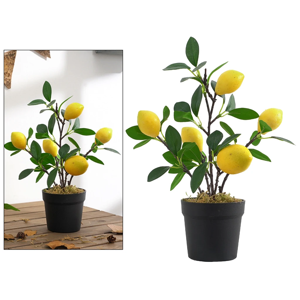 Искусственный фруктовый гранат или Лимонное дерево бонсай для украшения
