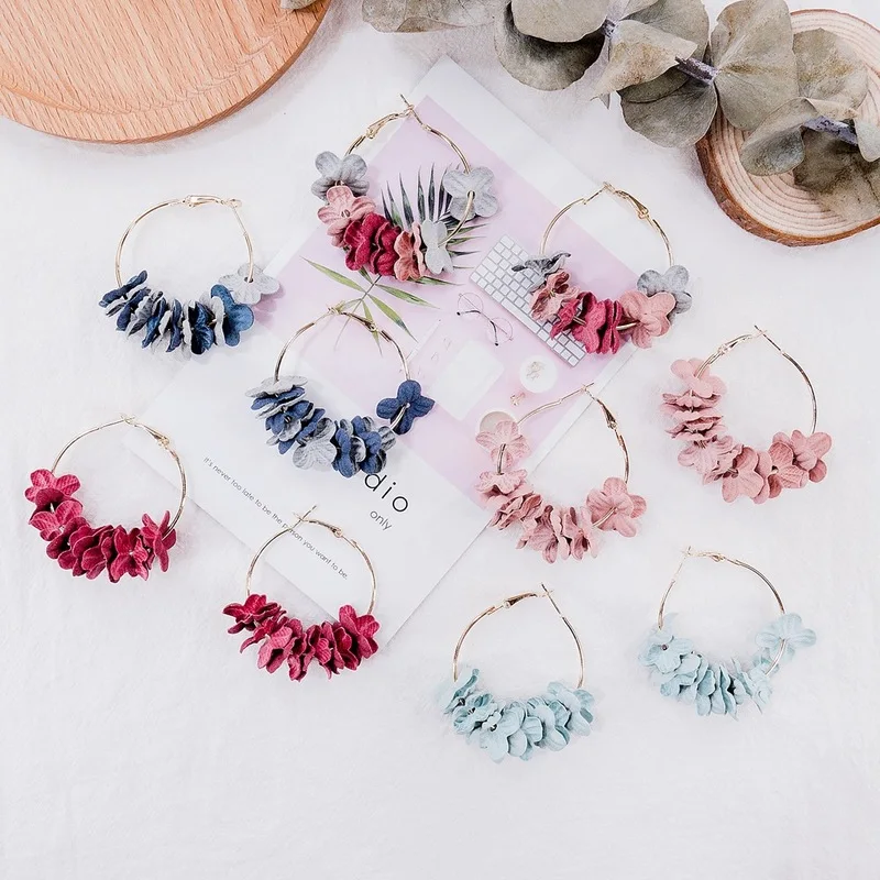 Модные длинные серьги с цветком версия популярной личности темперамент