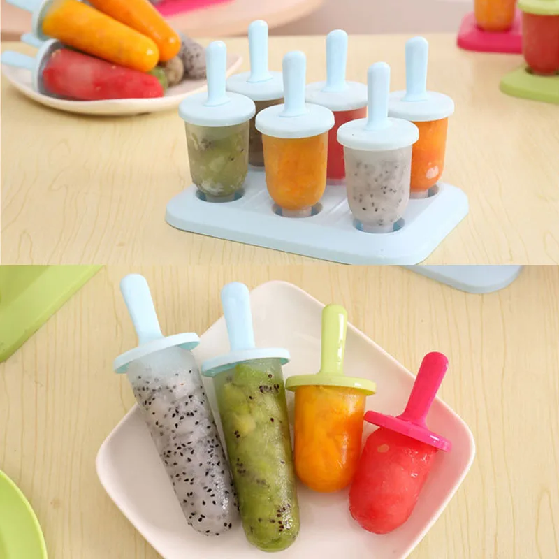 

5/6 Cell Silicone Ice Cream Molds Chocolate Molds Ice Cube Tray DIY Homemade Freezer Ice Lolly Mould Outils Glaces Ice ball