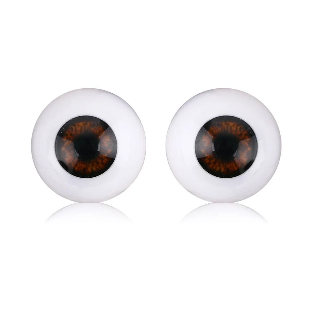 

1Pair Realistic Baby Doll Eyes 20/22/24mm Half Round Hollow Back Fake Eyes Eyeballs DIY Mask Doll Bear Animal Making Doll Toys