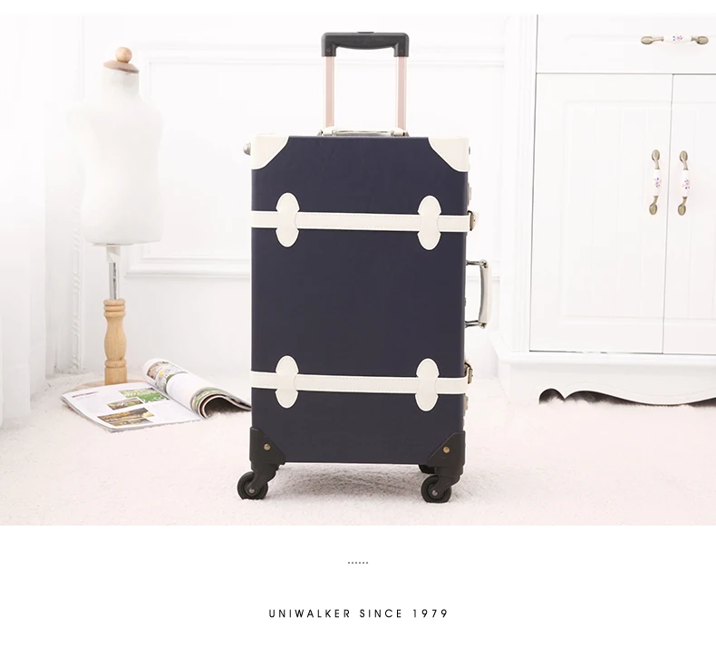 UNIWALKER 1" 20" 2" 24" 2" Винтажный чемодан для путешествий, устойчивый к царапинам багаж на колесиках, сумки 20 для переноски багажа