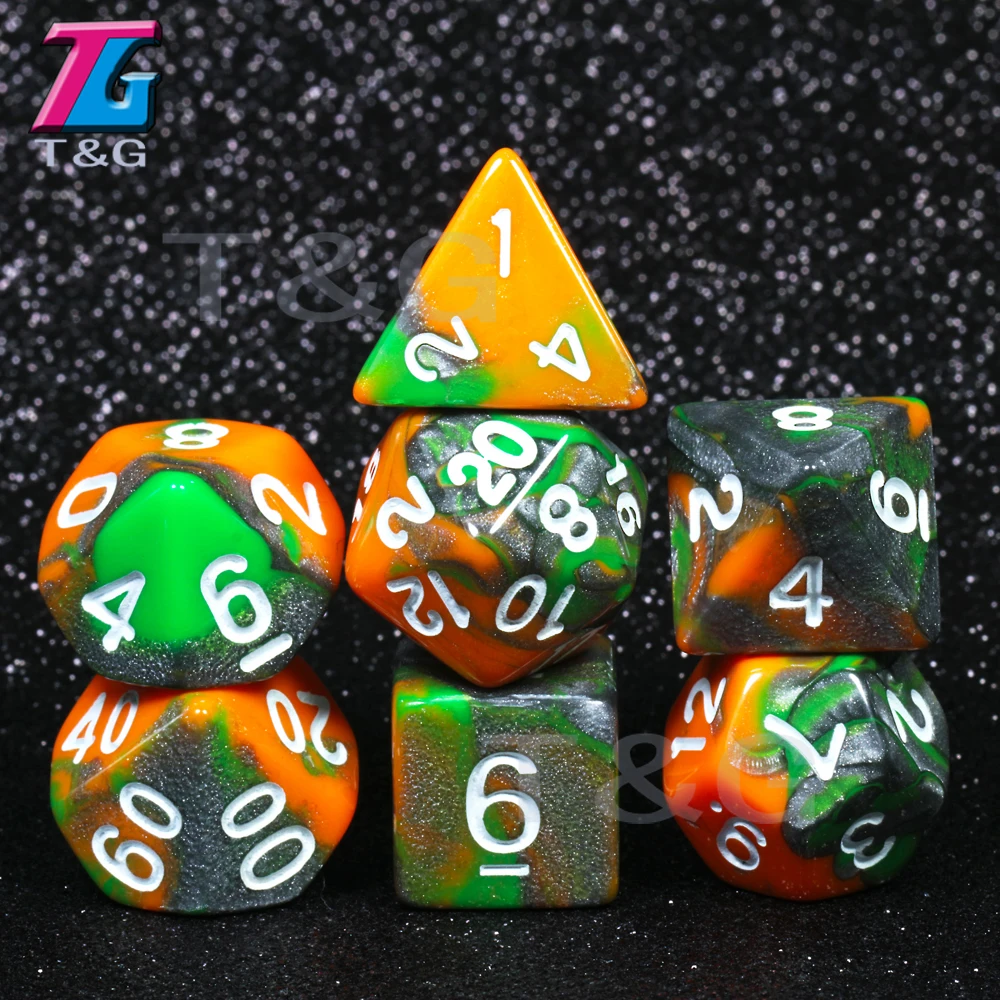11 цветов на выбор 7 для игры DnD D4 D6 D8 D10 D12 D20 набор игральных костей Подарочная