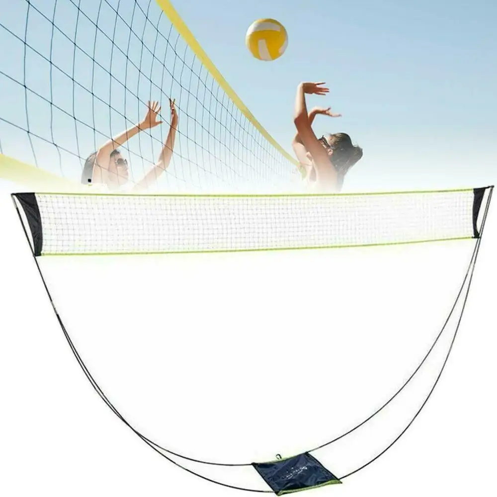 3M Portable Badminton Net Frame Support Tennis Volleyball Training Square Mesh Tennis Net Square Shuttlecock Network Badminton