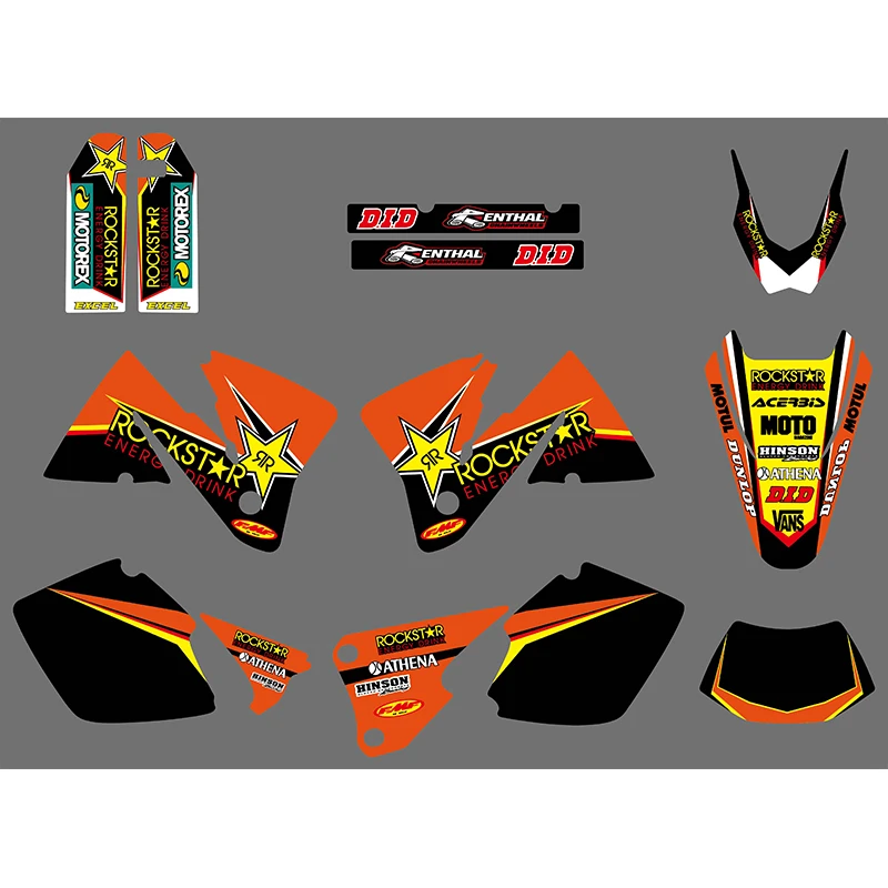 

Motocycle Covers Decal sticker Graphics for KTM EXC 2001 2002 Decal Kit