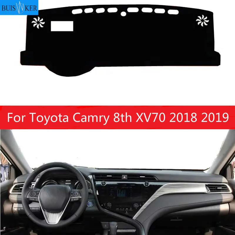 

For Toyota Camry 8th XV70 2018 2019 Car Dashboard Cover Mat Pad Sun Shade Instrument Protective Dashmat Dash Carpet Accessories