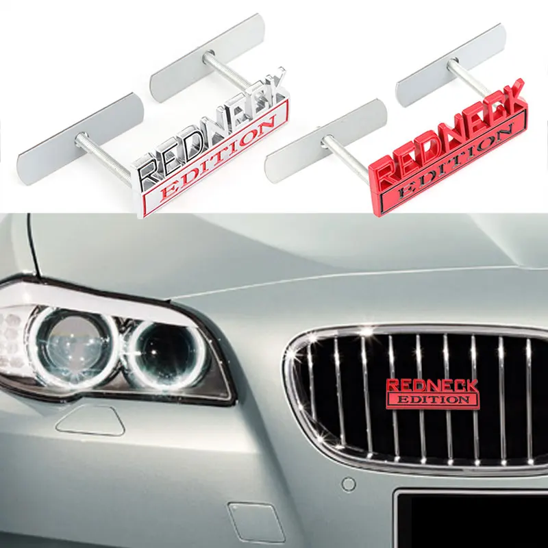 Металлическая Автомобильная наклейка REDNECK Edition значок эмблема Передняя капота
