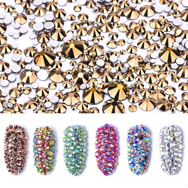 Лазерные Стразы для дизайна ногтей разные размеры|Стразы| |