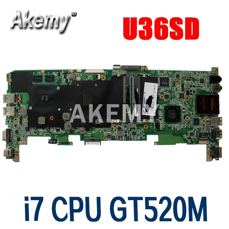 Процессор серии U36SD i7 для Asus U36S U36SG U44SG материнская плата ноутбука REV 2 1 Материнская