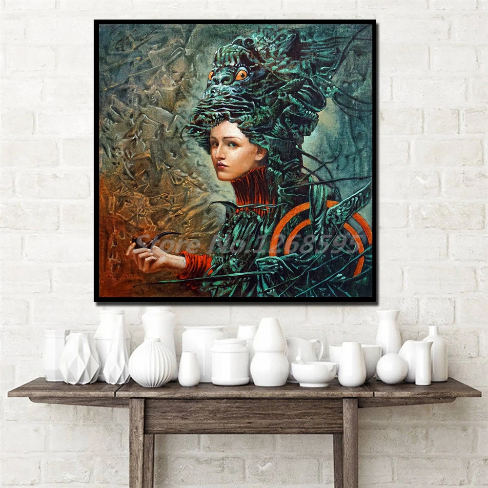 Michaels Chevals Surrealist Vintage Poster Art Canvas Print Wall Picture Modern For Living Room Home Decoration | Дом и сад