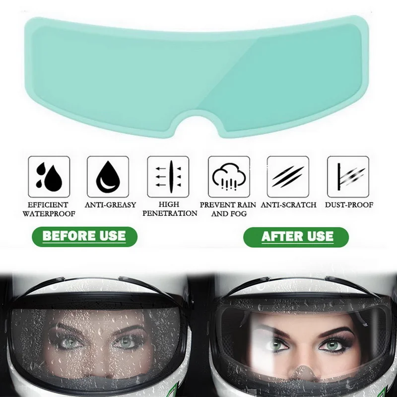 

2PCS Universal Motorcycle Helmet Optional Clear Rainproof Film Anti-Fog Rainproof Clear Patch Screen Accessories Helmets