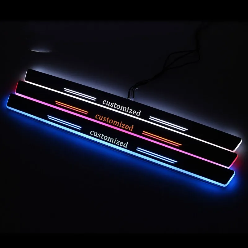 

Custom Logo For Jeep Grand Cherokee 2011 - 2015 Acrylic Moving LED Welcome Pedal Car Scuff Plate Pedal Door Sill Pathway Light